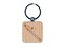 Tenor Trombone Brass Musical Instrument Engraved Wood Square Keychain Tag Charm